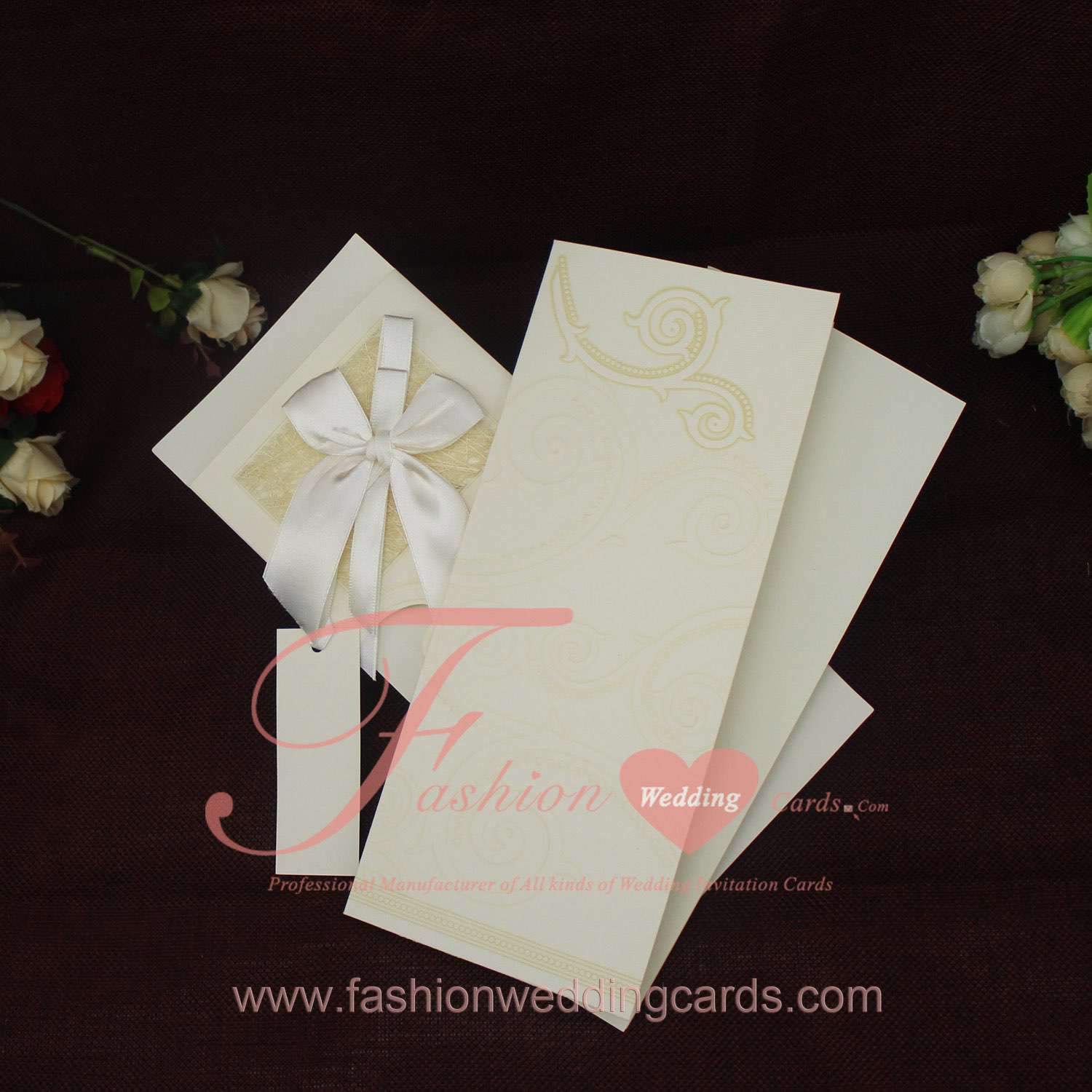 Ivory Embossing Wedding Invitations